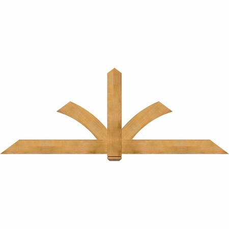Ekena Millwork Redmond Rough Sawn Timber Gable Bracket, Western Red Cedar, 96"W x 36"H x 2"D x 6"F, 9/12 Pitch GBW096X36X0206RED00RWR